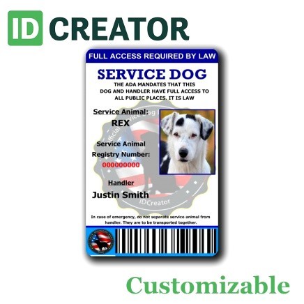 Service Animal Certificate Template Lovely Dog Id Card