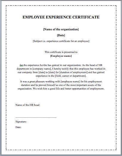 Service Certificate For Employee Ukran Agdiffusion Com Of Template Word