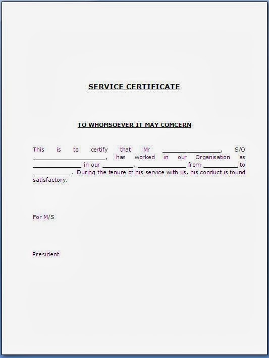 Service Certificate For Employee Ukran Agdiffusion Com Of