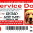 Service Dog Certificate Template Plus Emotional Support Id Card Free Animal