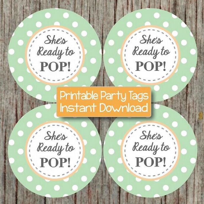 Shes Ready To Pop Sticker Printable By On Zibbet About Labels