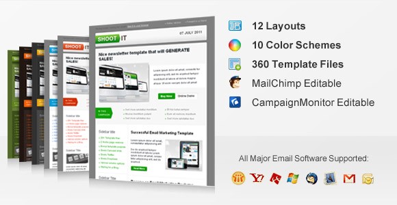 ShootIt Premium Email Template MailChimp And CampaignMonitor Mailchimp Templates