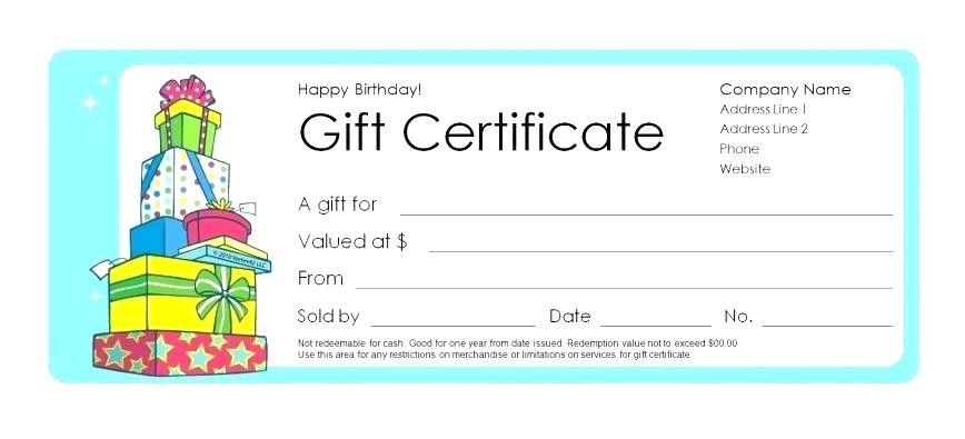 Shopping Spree Certificate Template Free Birthday Gift Download
