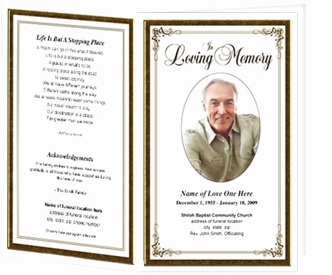 Simple Funeral Program Template Free Awesome Printable Memorial