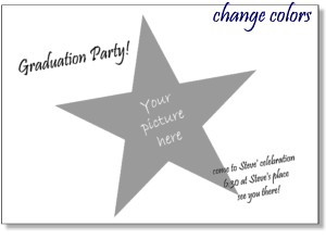 Simple Invitation Templates With Full Photo Frames Heart Star Template