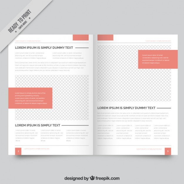 Simple Magazine Template Vector Free