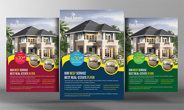 Simple Property Brochure Template Real Estate Flyer 27 Free Psd