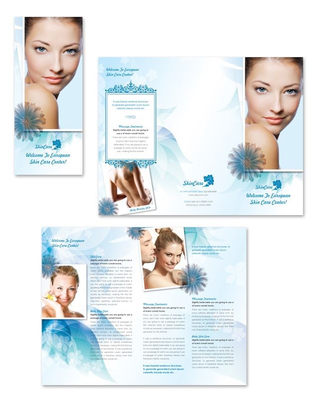 Skincare Center Tri Fold Brochure Template Http Www Dlayouts Com Skin Care