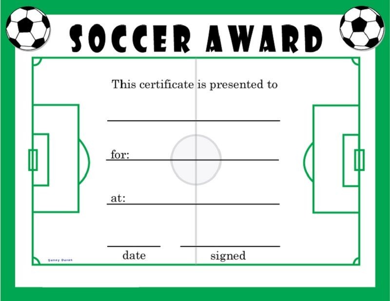 Soccer Award Certificates Blank Certificate Templates Pinterest
