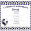 Soccer Certificate Template Word Templates
