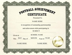 Soccer Certificate Templates Printable Professional And Sports Football Certificates