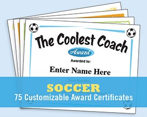 Soccer Certificates Award Templates Customize Certificate