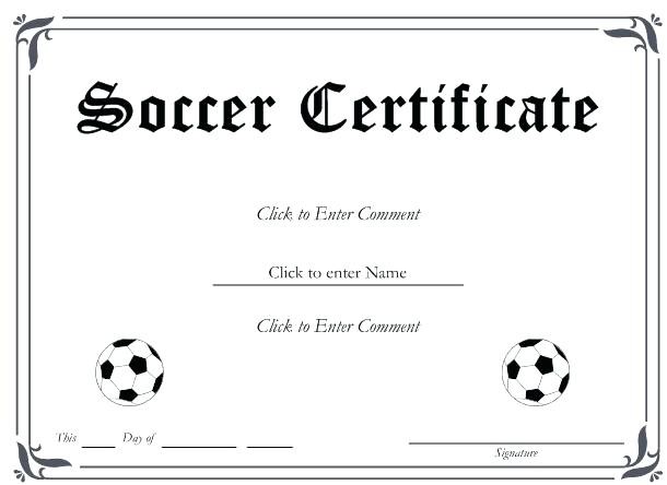 Soccer Certificates Awards Ukran Agdiffusion Com Certificate