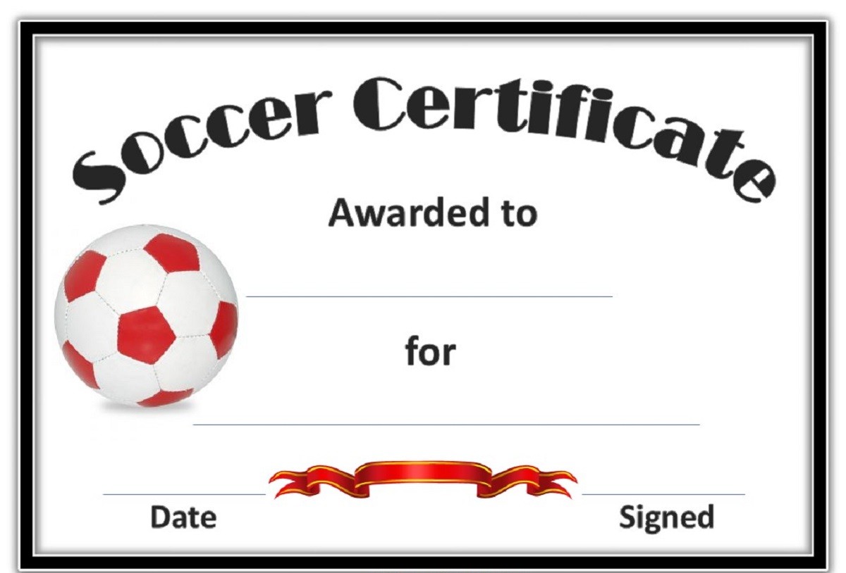 Soccer Certificates Demire Agdiffusion Com Free Printable Sports