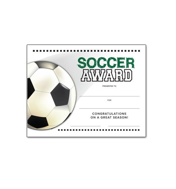 Soccer End Of Season Award Certificate Free Download Misc Crafts Ideas