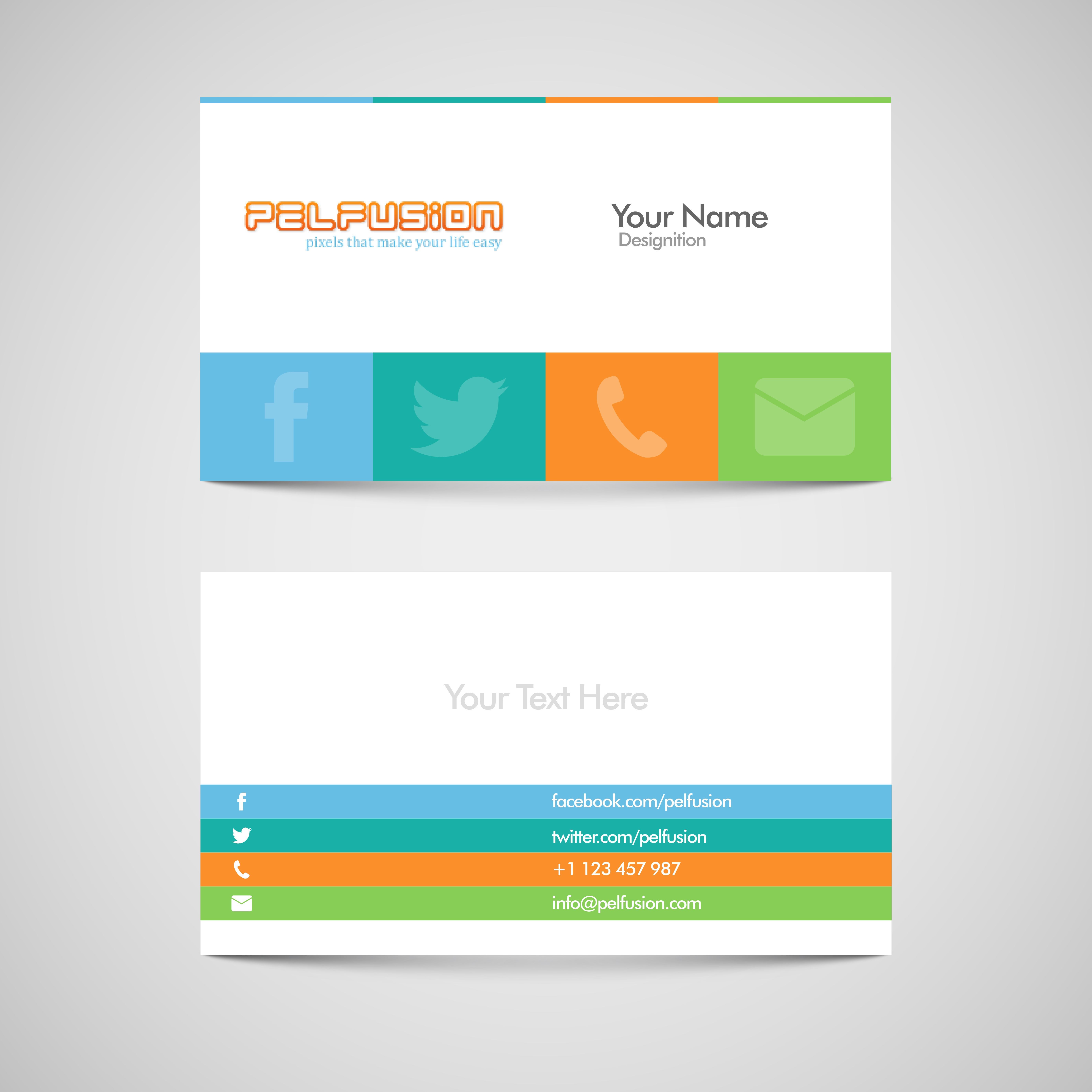 Social Media Business Cards Template Free Downloads Sm Vc Card Vector Download