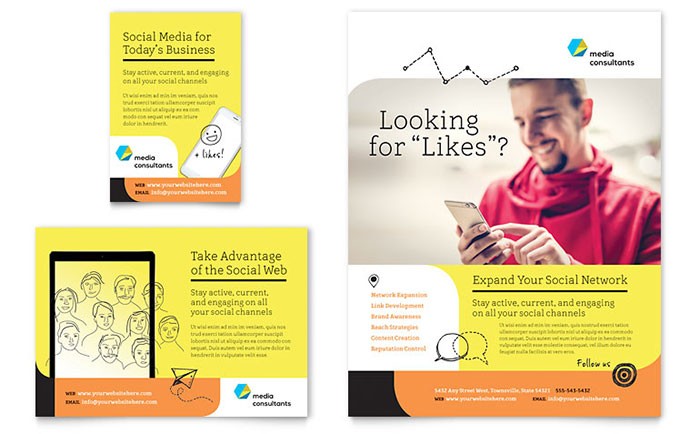 Social Media Consultant Flyer Ad Template Word Publisher Print Templates Free