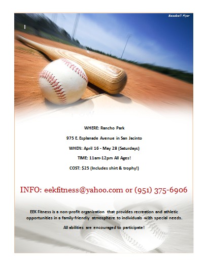 Softball Brochure Templates Baseball Free Flyer Template