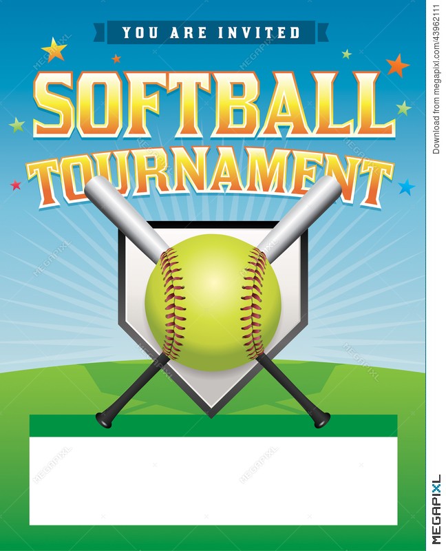 Softball Brochure Templates Baseball Tournament