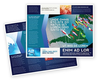 South And Central America Brochure Template Design Layout