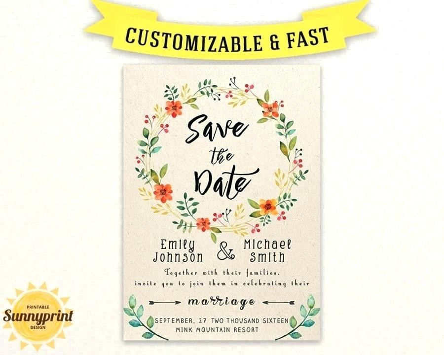 Splatter Save The Date Postcard Template Templates For Cards Wedding Free Printable