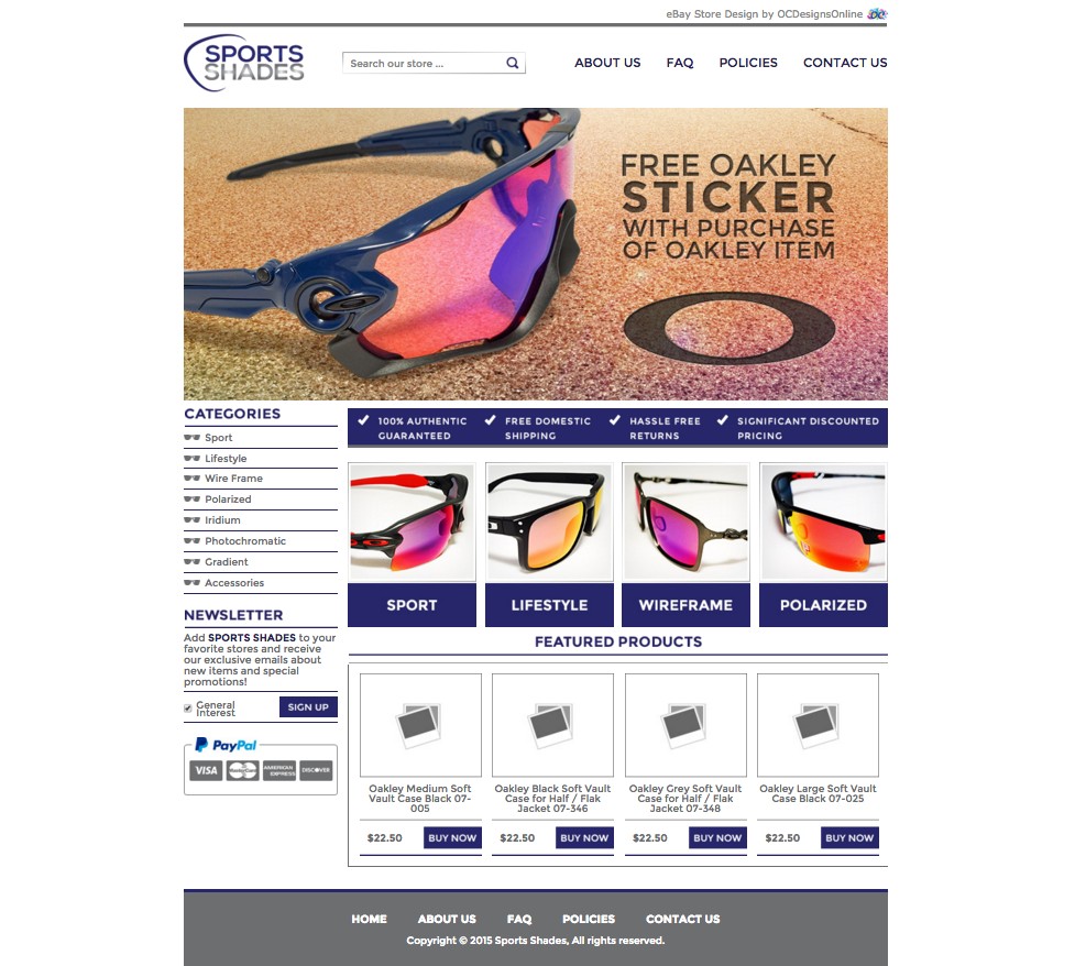 Sports Shades New EBay Design Helps Products Sell More Ocdesignsonline