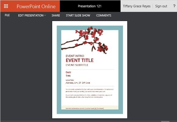 Spring Flyer Template For PowerPoint Online Templates