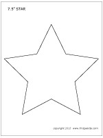 Stars Printable Templates Coloring Pages FirstPalette Com Blank Star Template