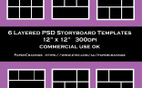 Storyboard Template 12 X Photo Collage Psd Commercial Etsy Free Photoshop Templates For Photographers