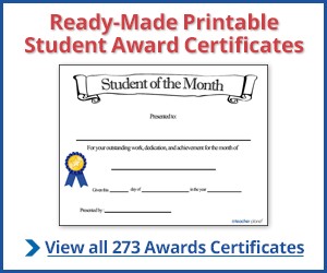Student Award Certificates Free Certificate Builder Of The Month Template