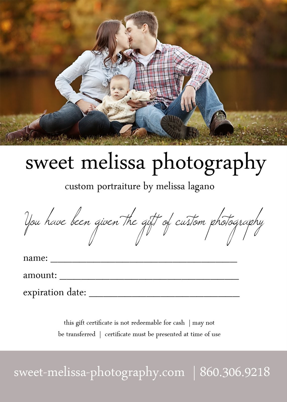 Sweet Melissa Photography Holiday Gift Ideas Certificates Certificate