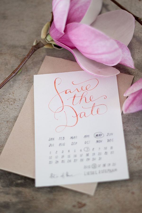 Swooned Free Printable 25 Save The Date With Watercolor Calligraphy