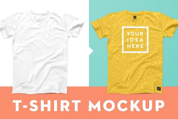 T Shirt Mockup Template Product Mockups Creative Market Psd Tshirt