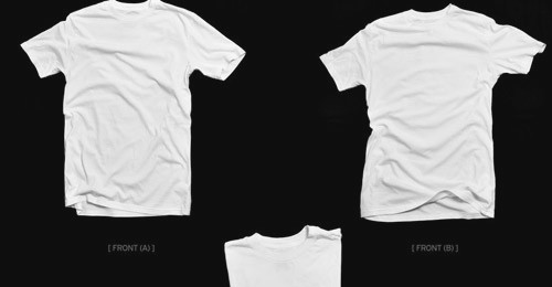 T Shirt Template 6 Blank White Concept Articleshops