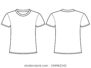T Shirt Template Images Stock Photos Vectors Shutterstock Front And