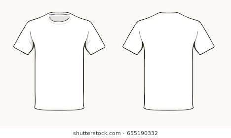 T Shirt Template Images Stock Photos Vectors Shutterstock Outline Front And Back