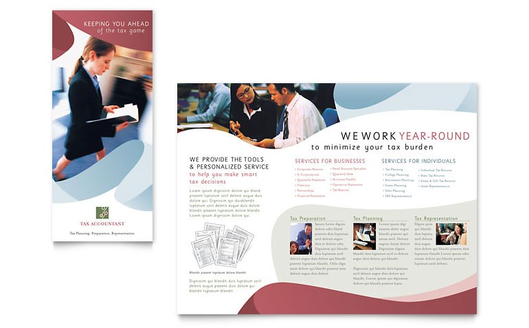 Tax Accounting Services Brochure Template Word Publisher Free Flyer