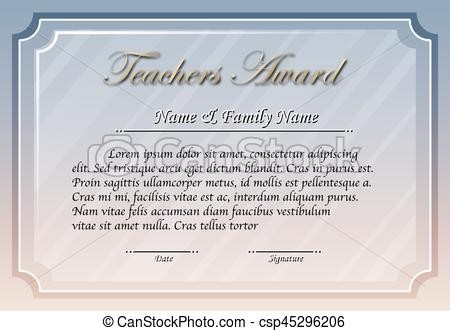 Teacher Award Template Demire Agdiffusion Com Of The