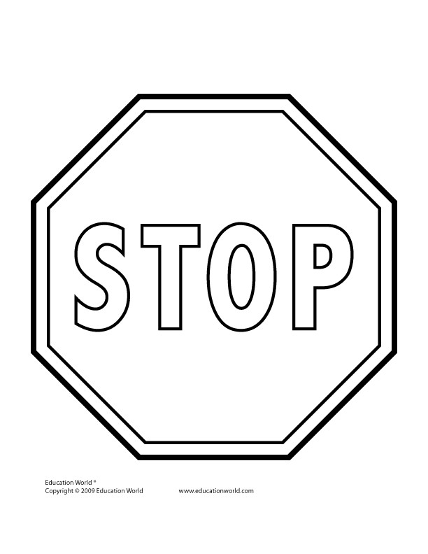 Teacher Tools Templates Traffic Signs Education World Printable Stop Sign