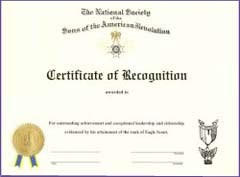 Template Eagle Scout Certificate
