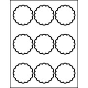 Template For Avery 8218 Round Scallop Labels 2 1 Diameter Com Scalloped Tag