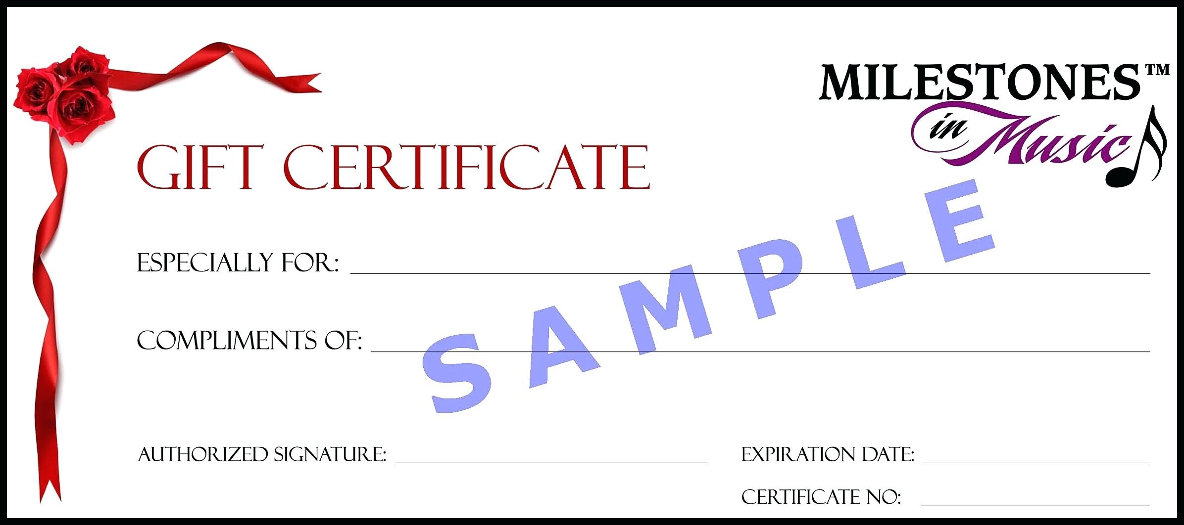 Template Shopping Spree Certificate