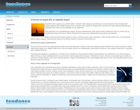 Tendance Free SharePoint 2010 Theme Best Design Examples Sharepoint Themes