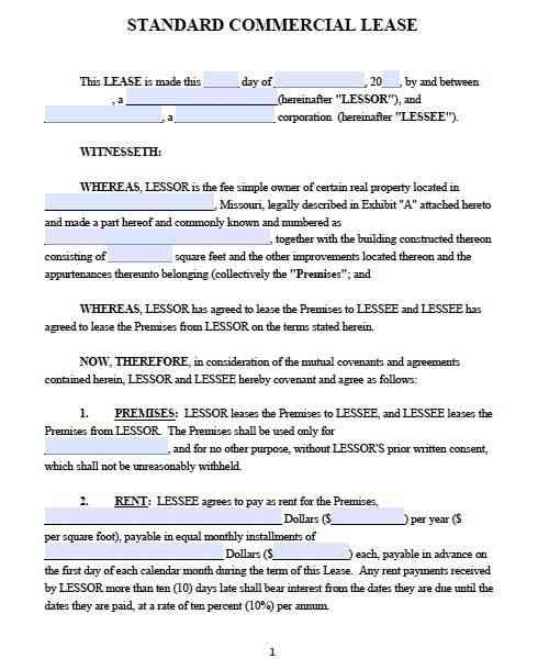 Texas Commercial Lease Agreement Form Pdf Beautiful Free