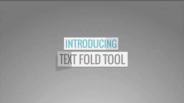 Text Fold Tool By Madlistudio VideoHive Ae