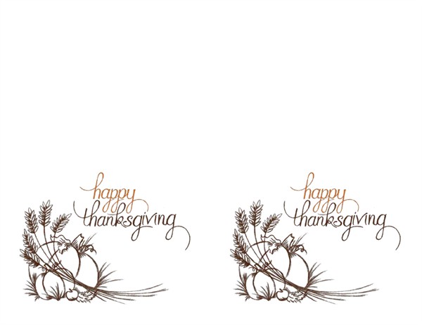 Thanksgiving Invitations 2 Per Page For Avery 3268 Invitation