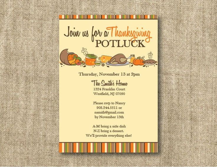 Thanksgiving Invitations Ing With Bring A Dish Sample Potluck Invitation Templates