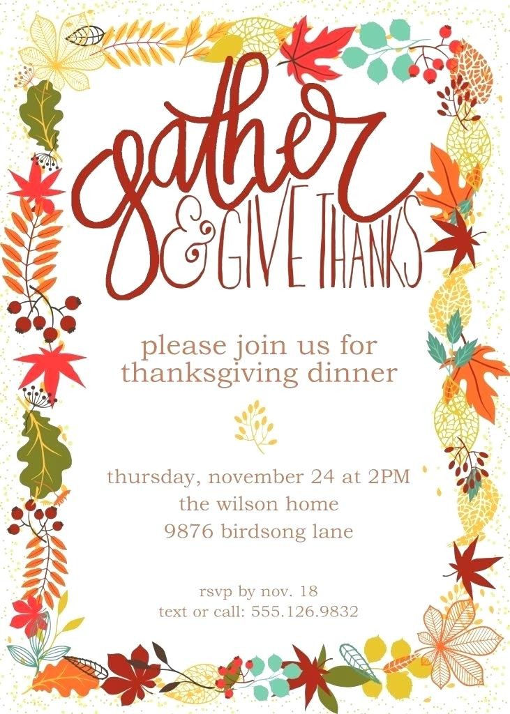 Thanksgiving Invite Demire Agdiffusion Com Invitation Template
