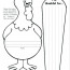 Thanksgiving Turkey Template Writing Paper Free Feather Cut Out
