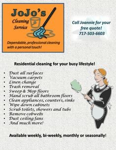 The 8 Best House Cleaning Company Images On Pinterest Free Printable Flyers